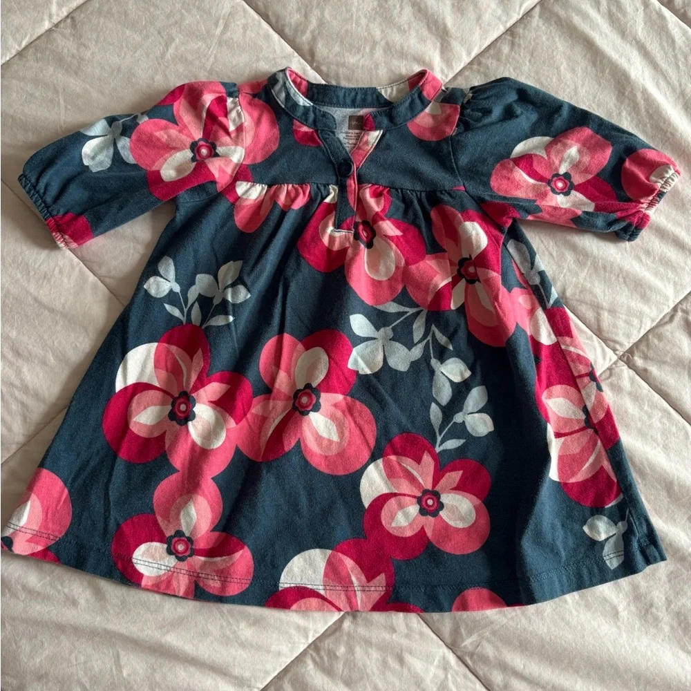 TEA Collection Girls' Floral Dress Size 12-18 Months